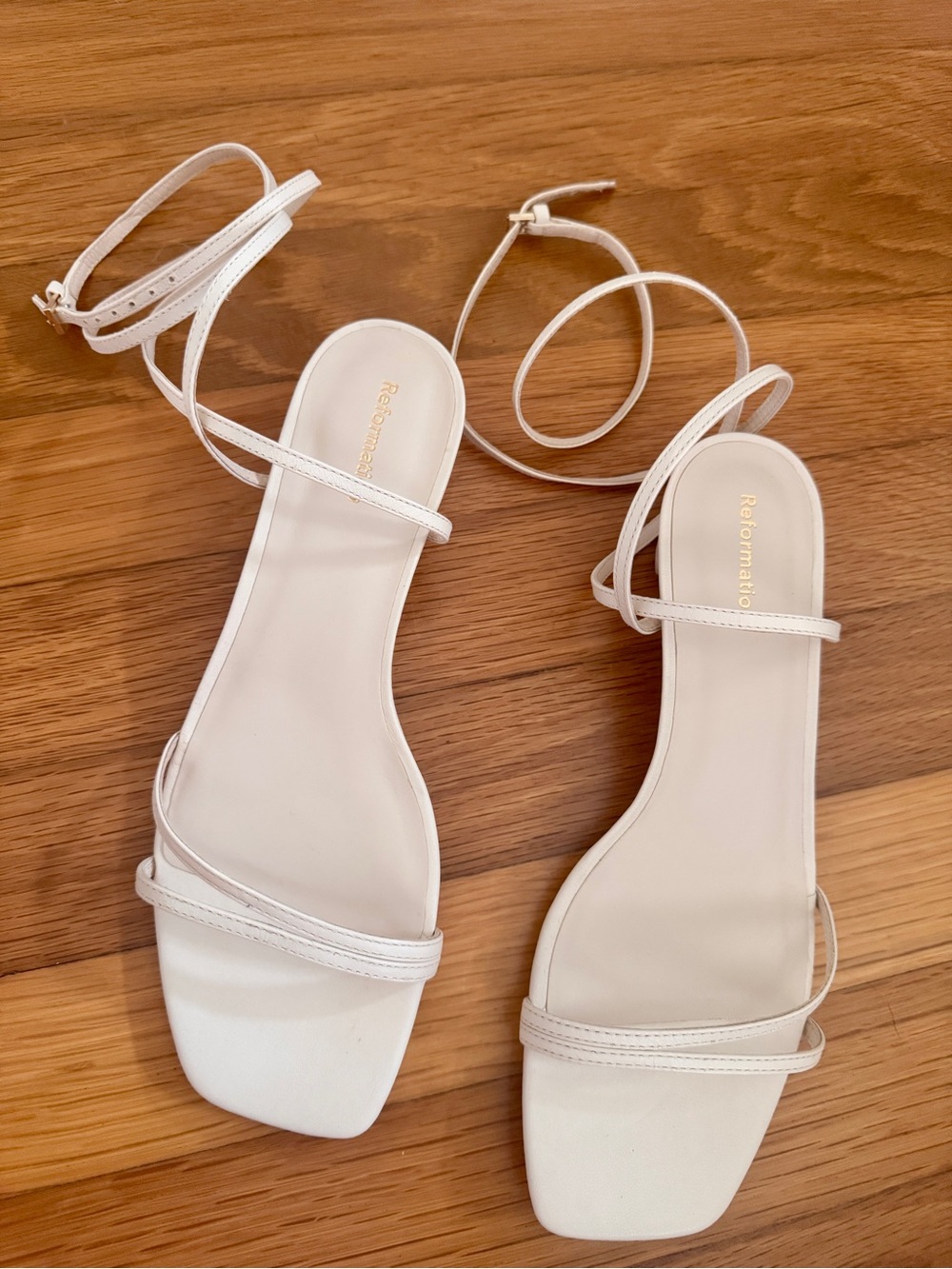 NWOB - Reformation Strappy Ankle-Tie Heel Sandals - Picture 2 of 6